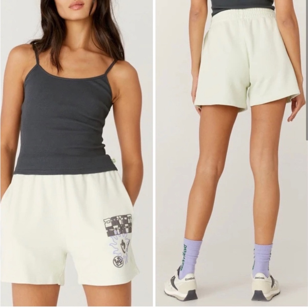 Daydreamer Checker Logo Boyfriend Sweatshort Sz L Shorts